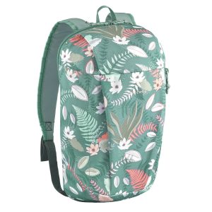 Mochila pequeña de montaña y trekking 10L Quechua NH100, Verde laurel
